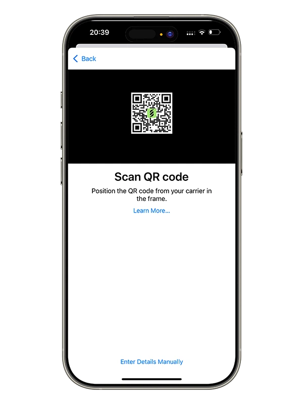 scan qr code iphone